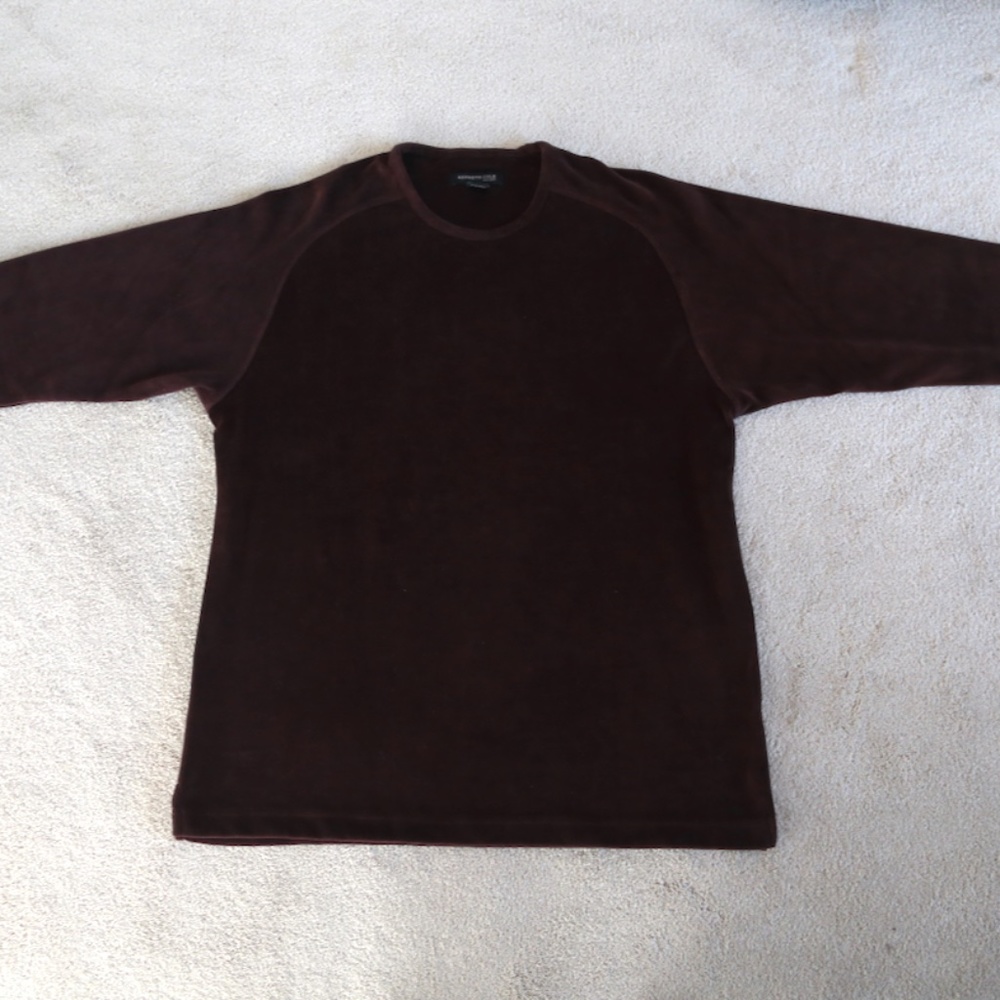 Vintage Kenneth Cole purple velour long-sleeve shirt
